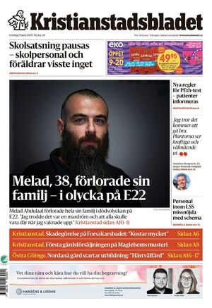 Förstasida Kristianstadsbladet