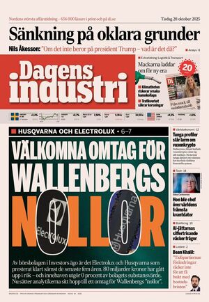 Förstasida Dagens industri