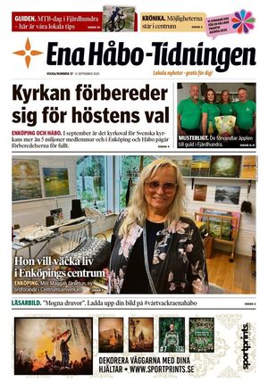 Förstasida Ena Håbo-tidningen