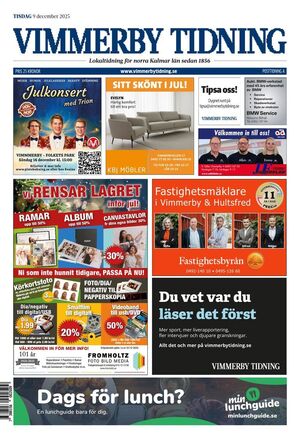 Förstasida Vimmerby Tidning