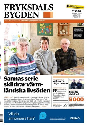 Förstasida Fryksdalsbygden