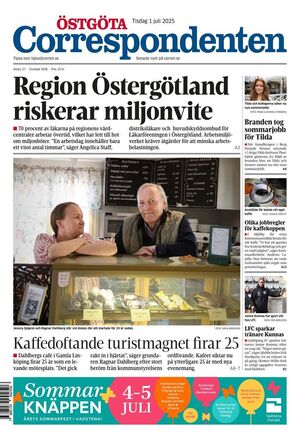 Förstasida Östgöta Correspondenten