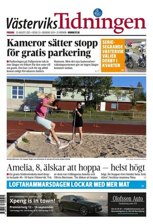 Förstasida Västerviks-Tidningen