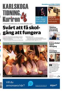 Förstasida Karlskoga Tidning-Kuriren