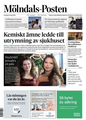 Förstasida Mölndals-Posten