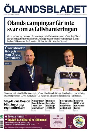 Förstasida Ölandsbladet