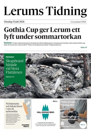 Förstasida Lerums Tidning