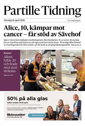 Förstasida Partille Tidning