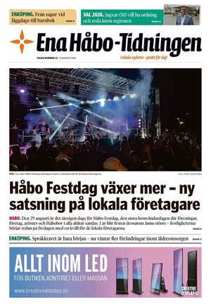 Förstasida Ena Håbo-tidningen