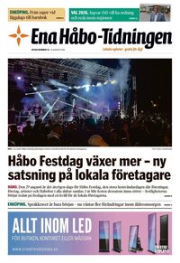 Förstasida Ena Håbo-tidningen
