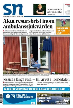 Förstasida Södermanlands Nyheter