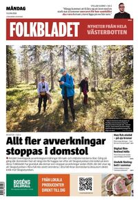 Förstasida Folkbladet Västerbotten
