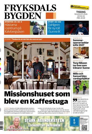 Förstasida Fryksdalsbygden
