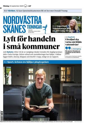 Förstasida Nordvästra Skånes Tidningar