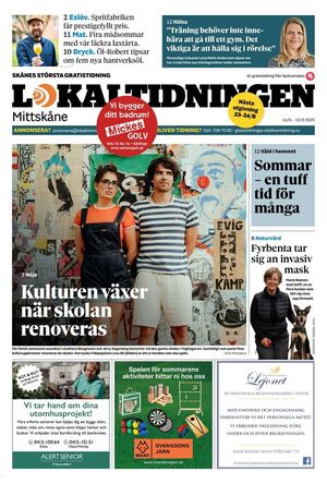 Förstasida Lokaltidningen Mittskåne