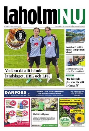 Förstasida Laholms Tidning