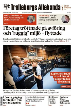 Förstasida Trelleborgs Allehanda