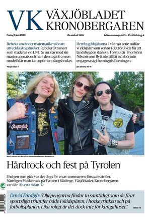 Förstasida Växjöbladet Kronobergaren