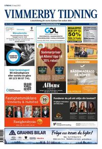 Förstasida Vimmerby Tidning