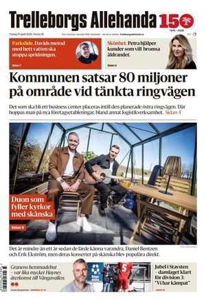 Förstasida Trelleborgs Allehanda