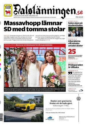 Förstasida Dalslänningen