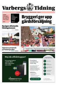 Förstasida Varbergs Tidning