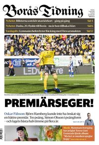Förstasida Borås Tidning
