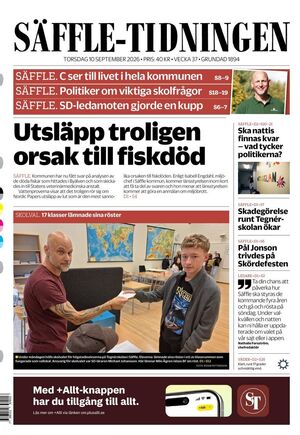 Förstasida Säffle-Tidningen