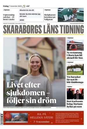Förstasida Skaraborgs Läns Tidning