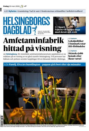 Förstasida Helsingborgs Dagblad
