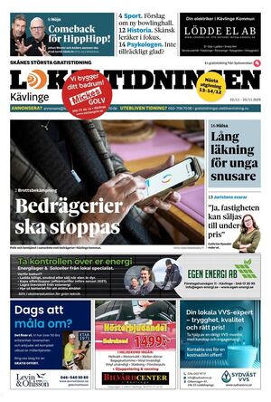 Förstasida Lokaltidningen Kävlinge