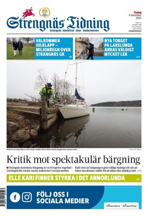 Förstasida Strengnäs Tidning