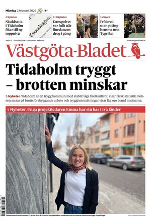 Förstasida Västgöta-Bladet