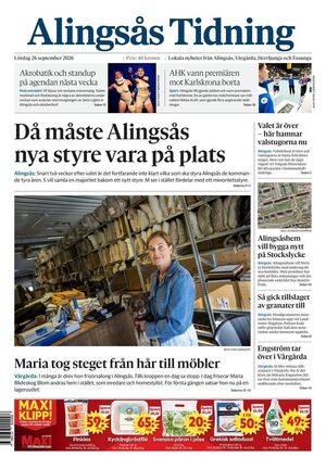 Förstasida Alingsås Tidning