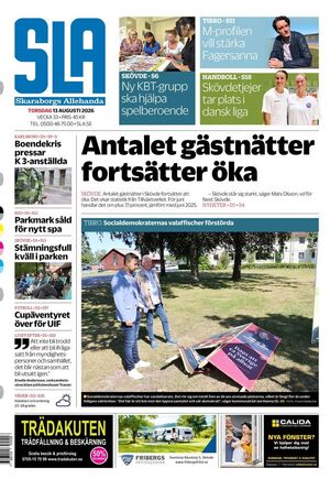 Förstasida Skaraborgs Allehanda