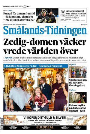 Förstasida Smålands-Tidningen